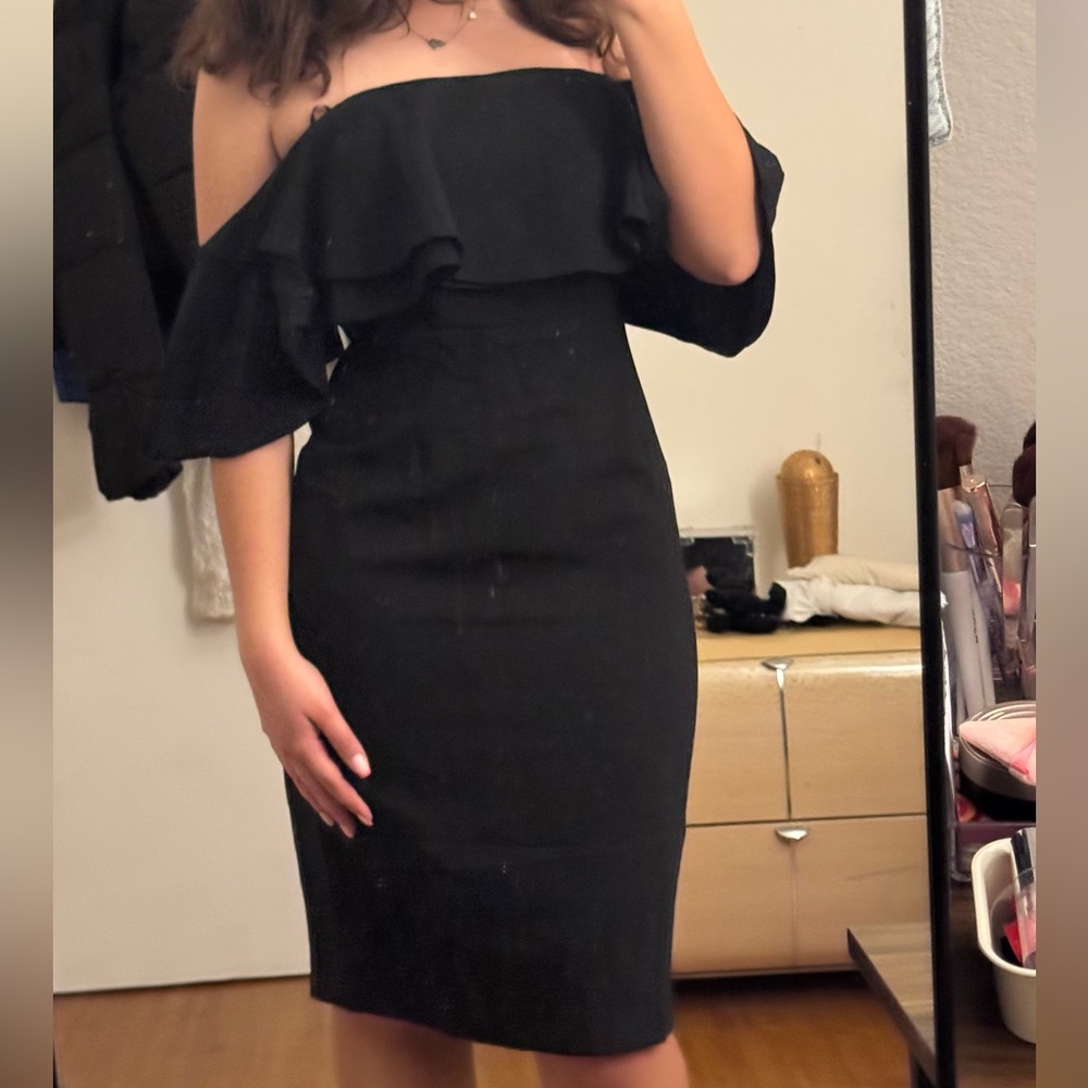 Lulu's Black Strapless Dress - Picture 3 of 4